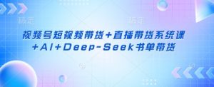 视频号短视频带货+直播带货系统课+AI+Deep-Seek书单带货-兵兵资源